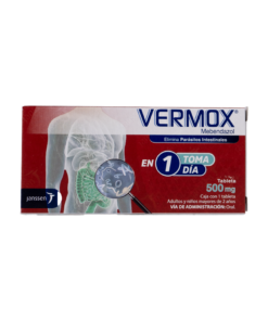 VERMOX 1 TOMA 500mg