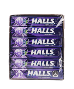 HALLS MORA AZUL X12 PACK