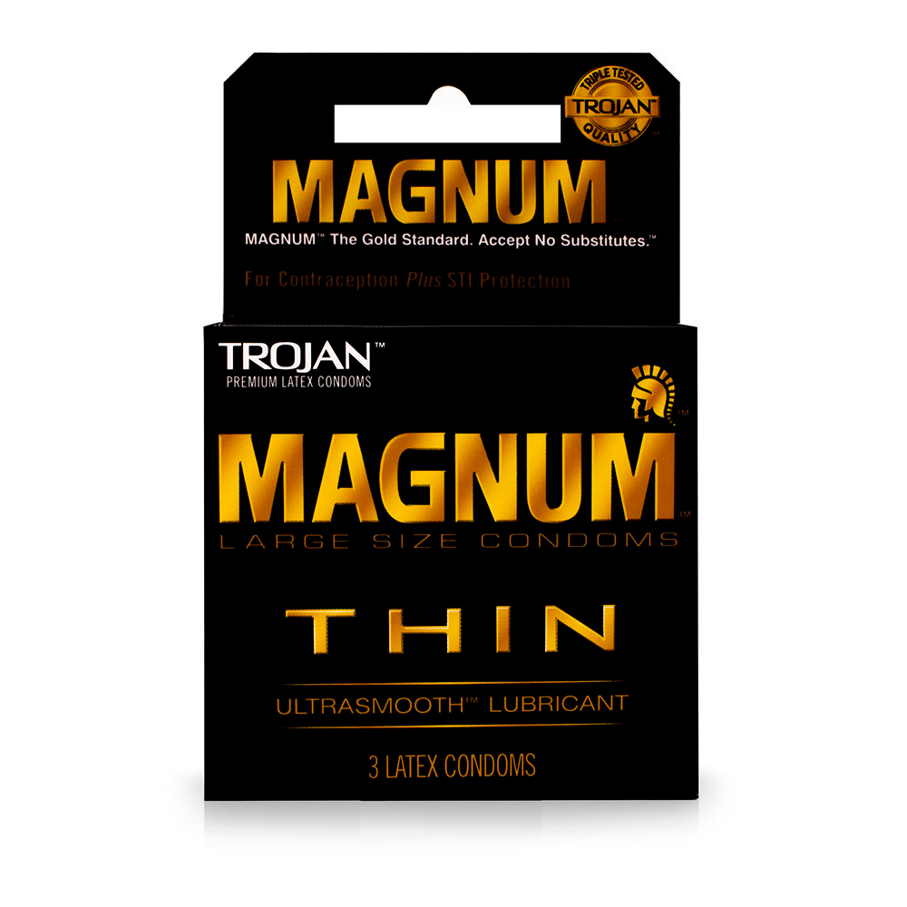Trojan Magnum XL 3 Pack (Black)